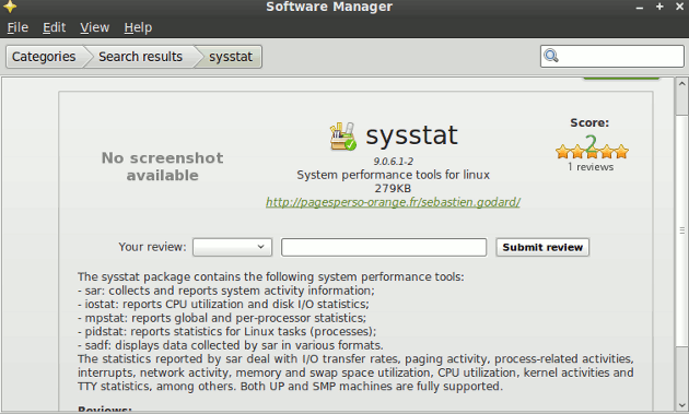 sysstat-mint-software-manager