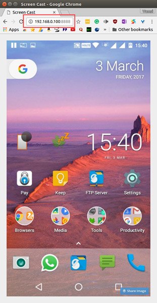 convertir-pantalla-de-android-a-linux-pantalla-transmitir-aplicación-chrome