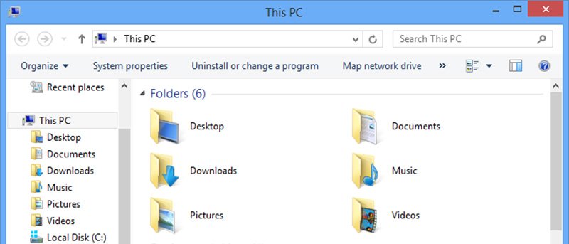 Cómo quitar la interfaz de usuario de cinta de Windows 8.1