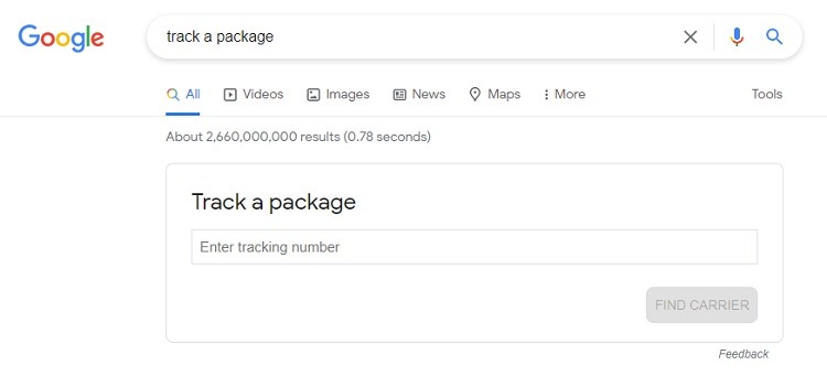 Cómo rastrear fácilmente un paquete en línea Google