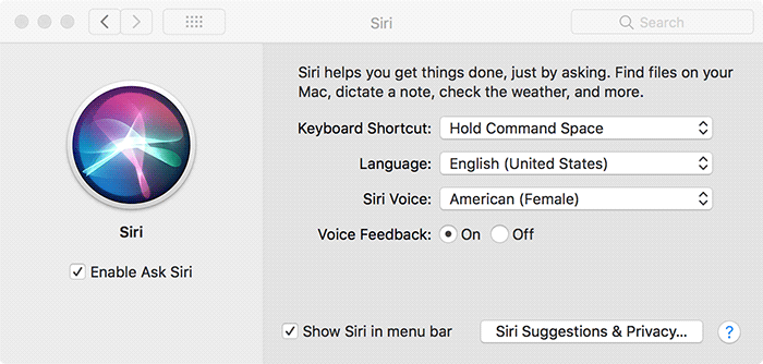 Hey Siri Mac antiguos Habilitar Siri