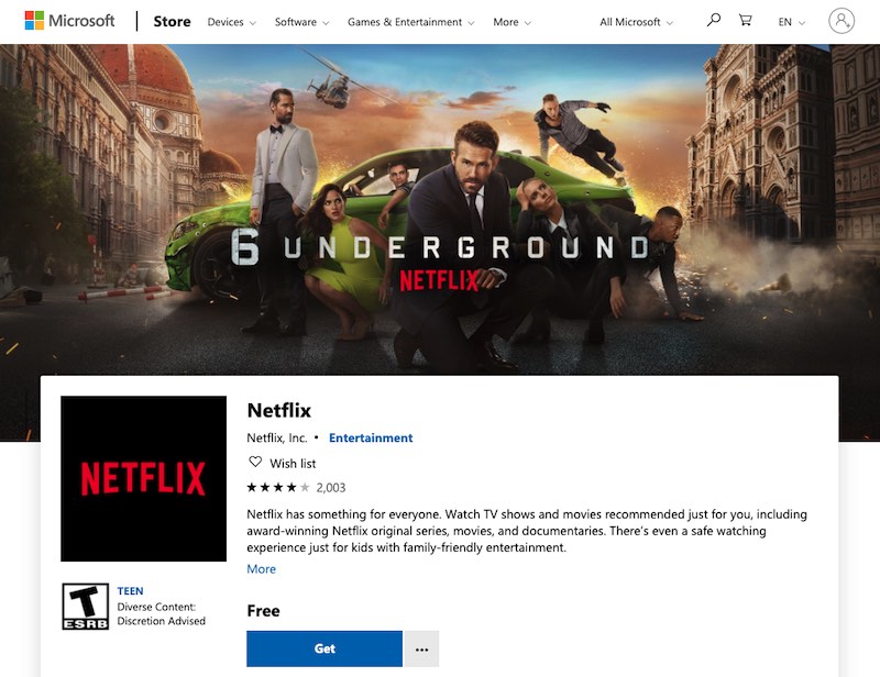 Métodos abreviados de teclado de Netflix Windows