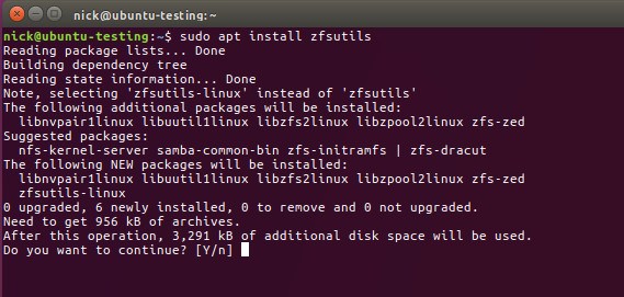 Instalar ZFS en Ubuntu