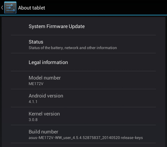 Configuración del dispositivo del sistema Android