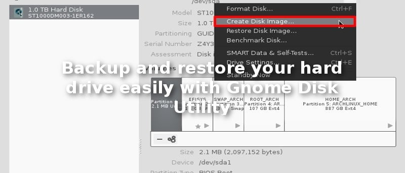 Backup and Restore Your Hard Drive Easily with Gnome Disk Utility