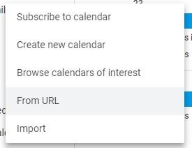 Agregue el clima de Google Calendars desde URL