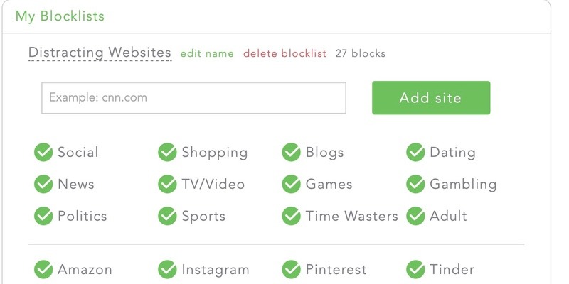 Freedom App Distraction Blocker Blacklist