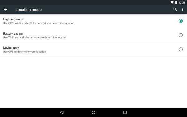 AndroidLocationSettings-Ubicación-Modos