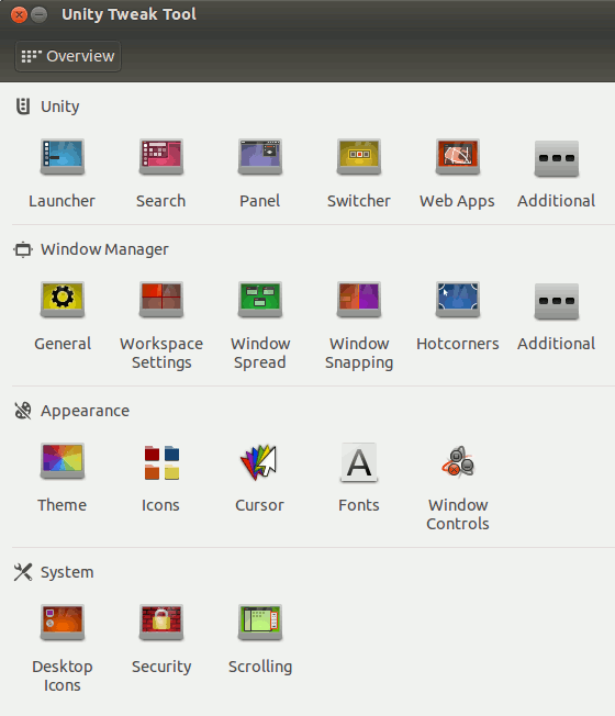Unity-tweak-herramienta-ventana-principal