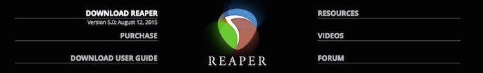 Reaper-web-captura de pantalla