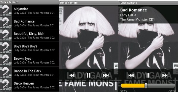 captura de pantalla remota de itunes