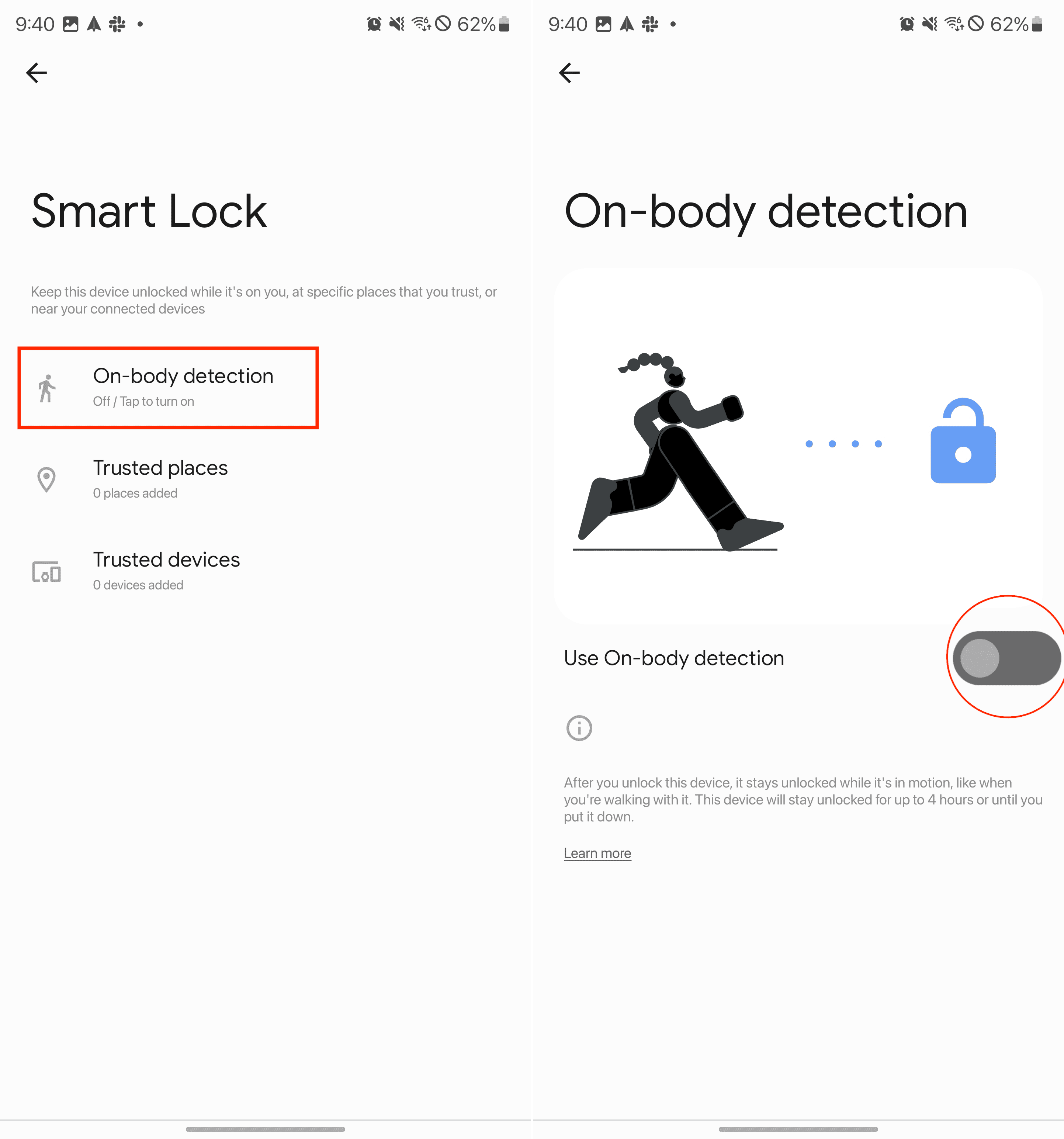 Cómo evitar llamadas accidentales en Android - Desbloquea tu teléfono - Smart Lock - 2