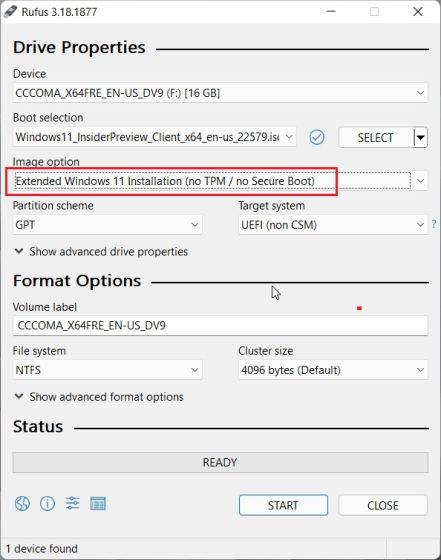 Actualizar Windows 11 sin TPM rufus