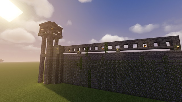 Límite del castillo terminado en el día: cómo construir un castillo en Minecraft