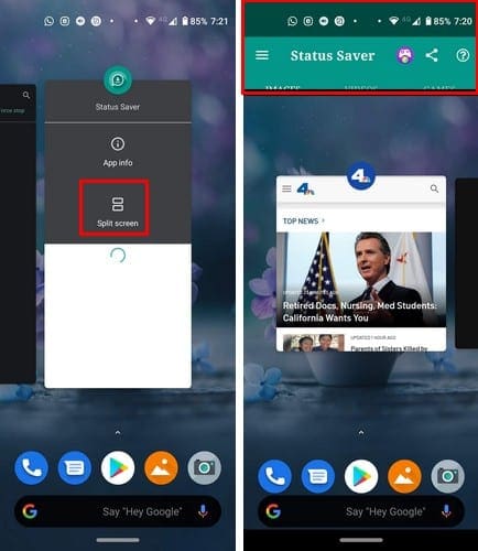 Android 10: cómo habilitar la multitarea en pantalla dividida