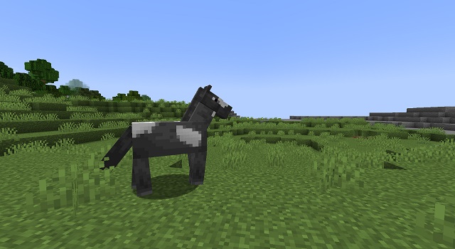 Caballo gris en Minecraft