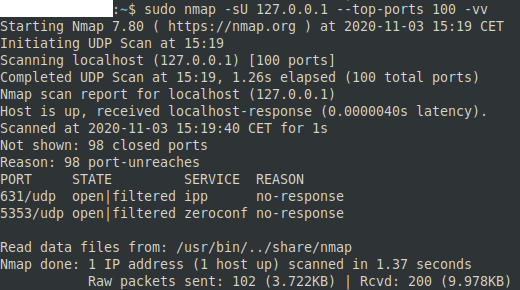 Cómo escanear puertos Udp con Nmap