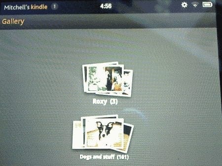 Kindle Fire Gallery app with photos