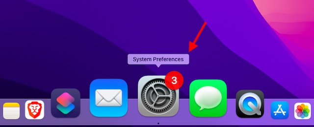 Ícono de Preferencias del Sistema en Mac Dock