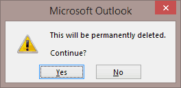 Outlook eliminar permanentemente