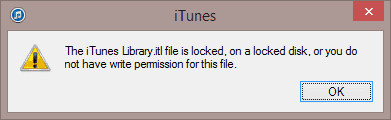 Error de archivo itl de la biblioteca de iTunes