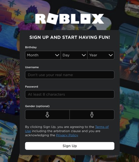 iniciar sesión en roblox