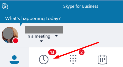 Pestaña Chats de Skype Empresarial