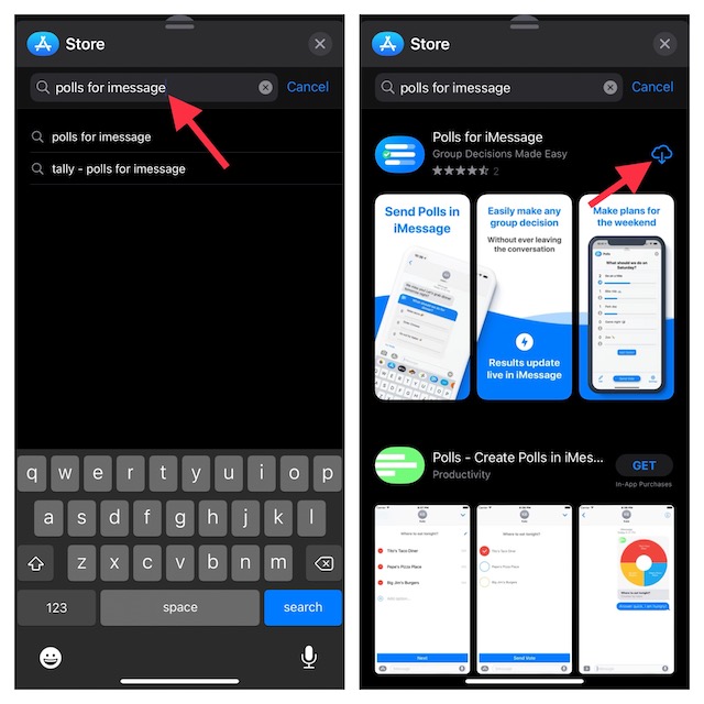 Descargar encuestas para iMessage