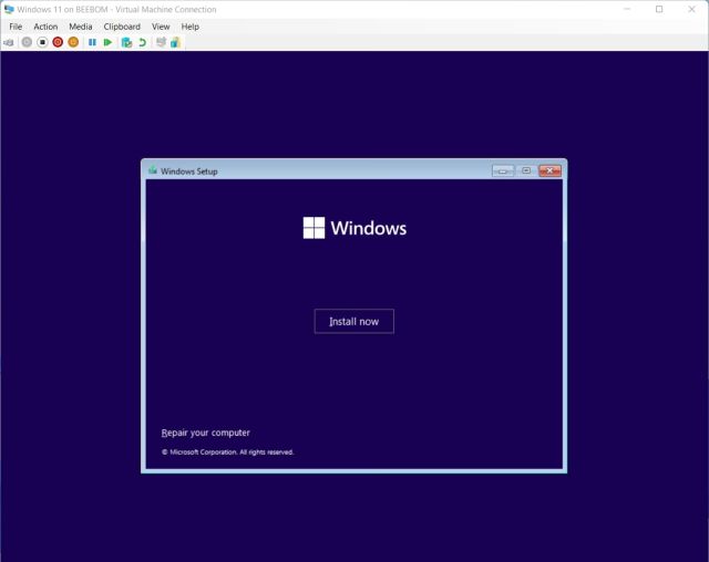 Instale Windows 11 en la máquina virtual Hyper-V