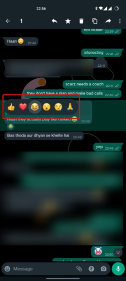 Cómo reaccionar a los mensajes de WhatsApp con emoji