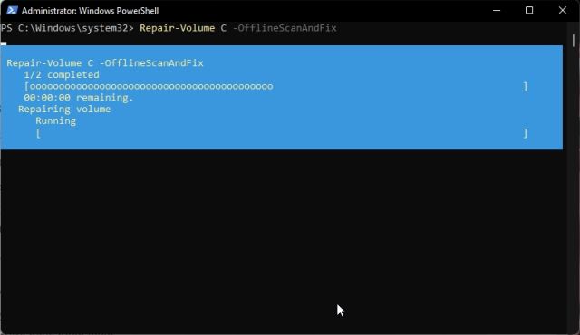 4. Solucionar errores de disco en Windows 11 con PowerShell