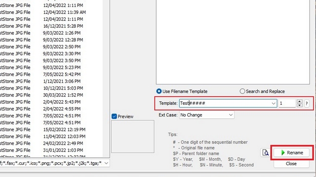 modifique el nombre del archivo y cambie el nombre para cambiar el nombre de los archivos por lotes en Windows 11