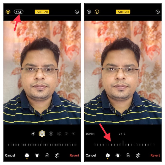Ajustar la profundidad de una foto en modo retrato en iPhone