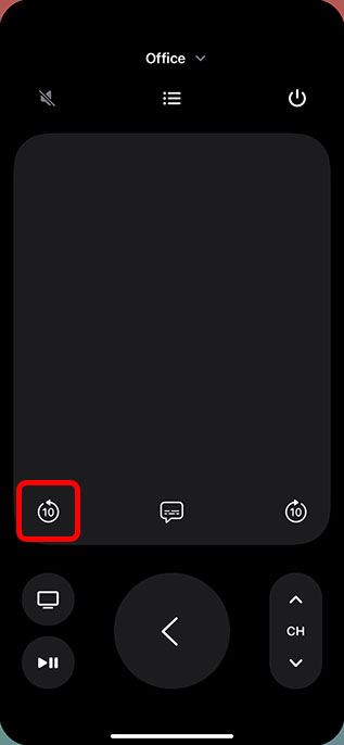 retroceder 10 segundos iphone apple tv remoto