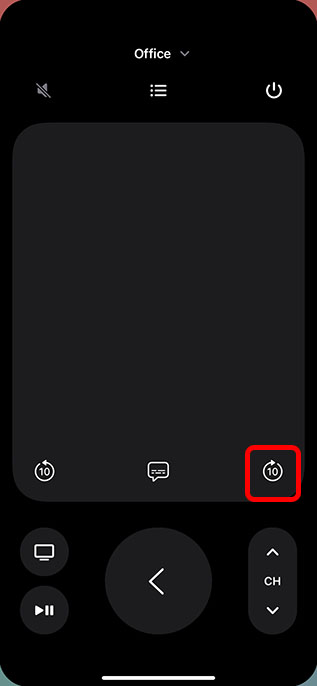 avanzar 10 segundos control remoto iphone apple tv